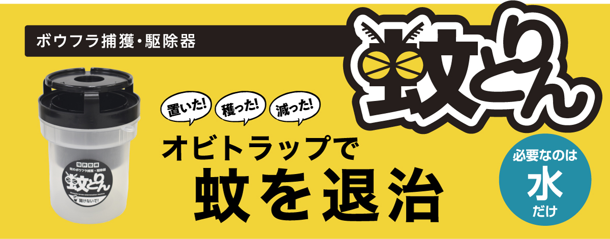 置いた！獲った！減った！　オビトラップで蚊を元から絶つ